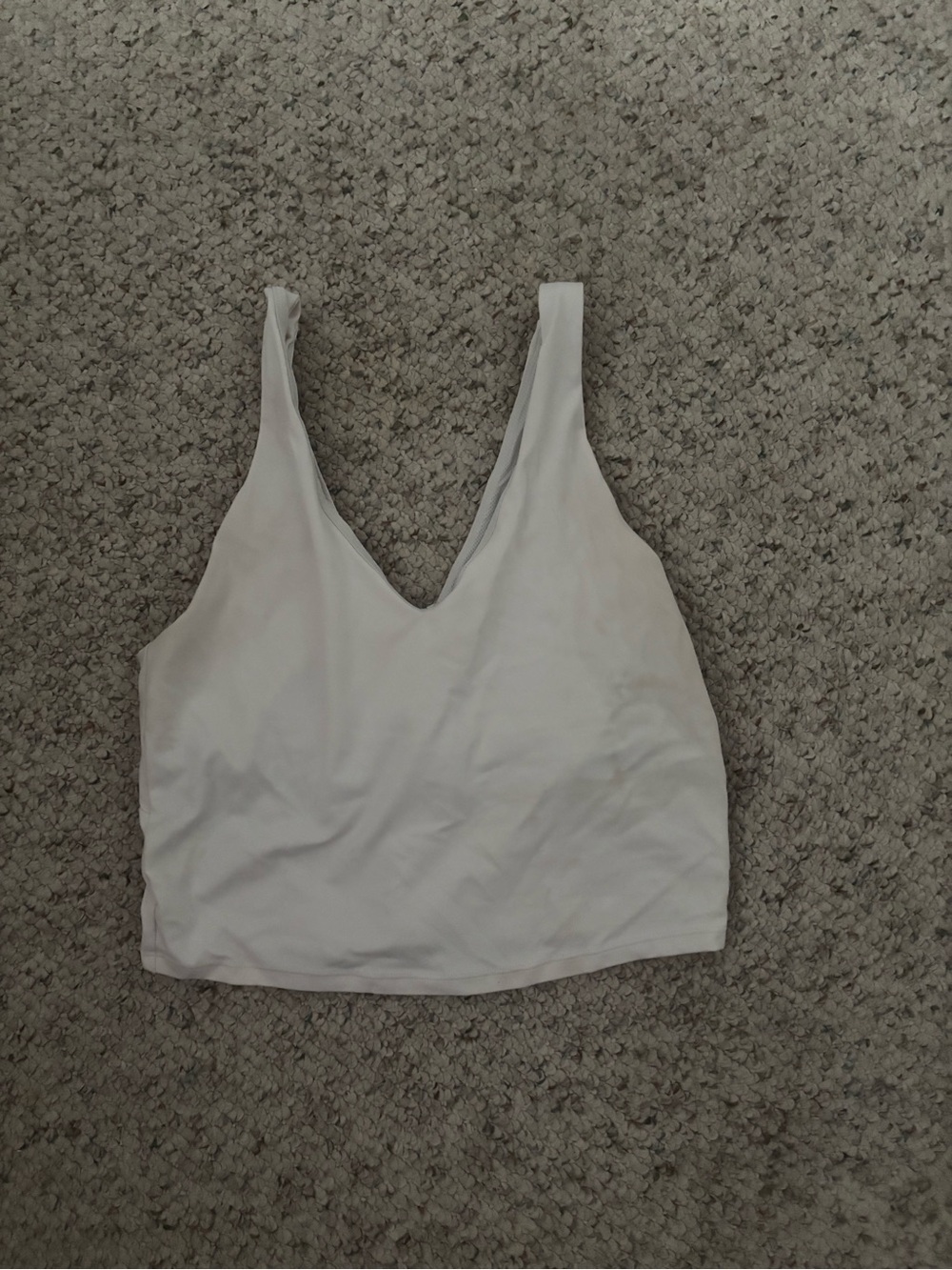 Women's White V-Neck Tank Crop Top